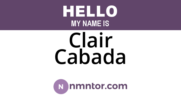 Clair Cabada