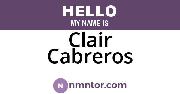 Clair Cabreros