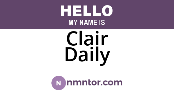 Clair Daily