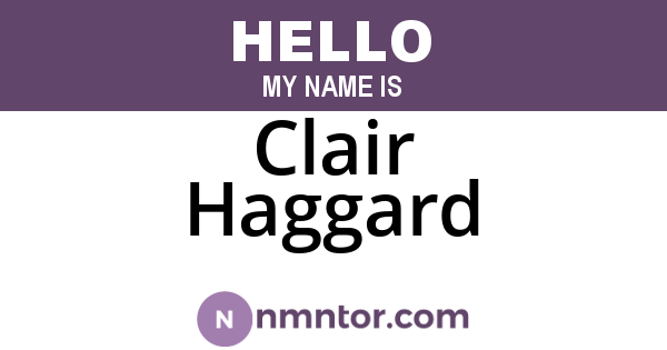 Clair Haggard