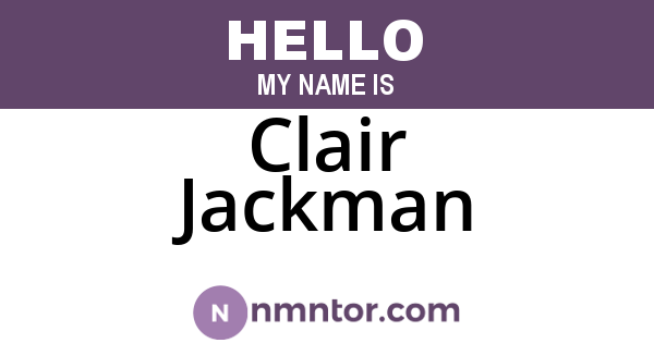 Clair Jackman