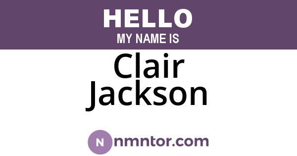 Clair Jackson