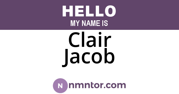 Clair Jacob