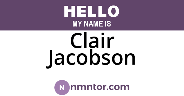 Clair Jacobson