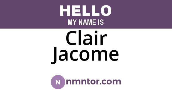 Clair Jacome
