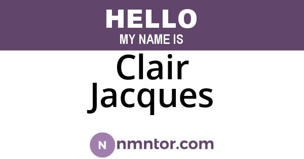 Clair Jacques