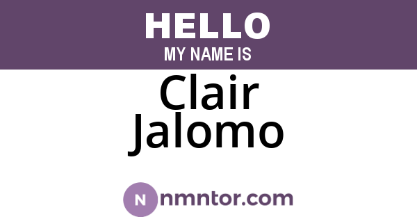 Clair Jalomo