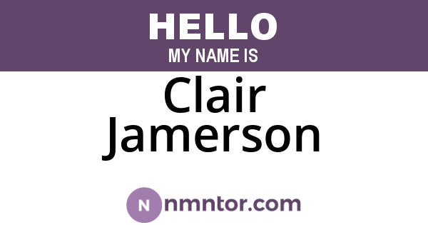 Clair Jamerson