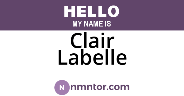 Clair Labelle