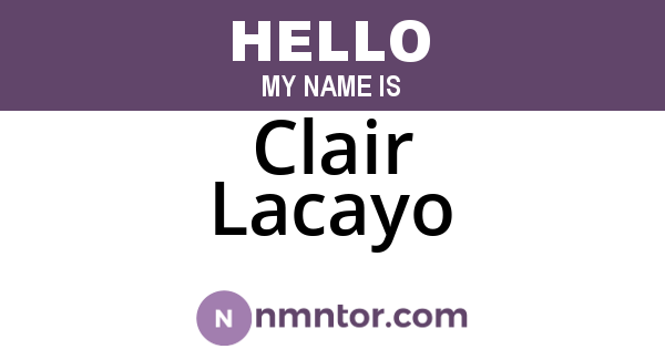 Clair Lacayo