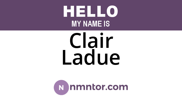Clair Ladue