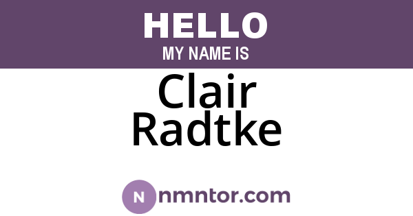 Clair Radtke