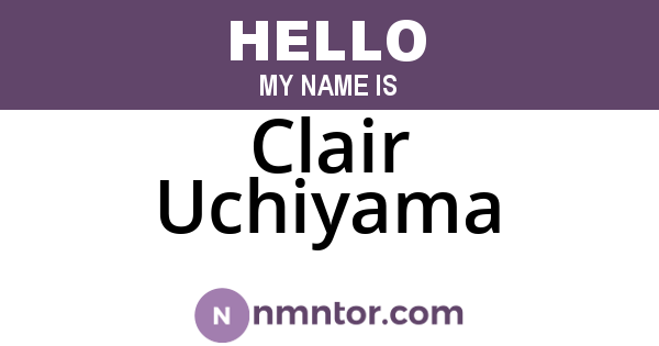 Clair Uchiyama