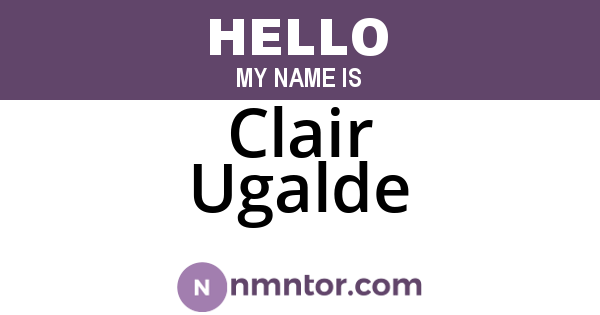 Clair Ugalde