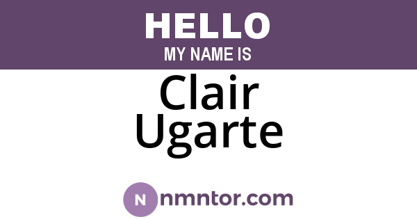 Clair Ugarte