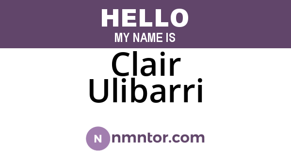 Clair Ulibarri