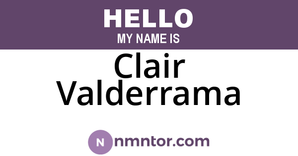 Clair Valderrama