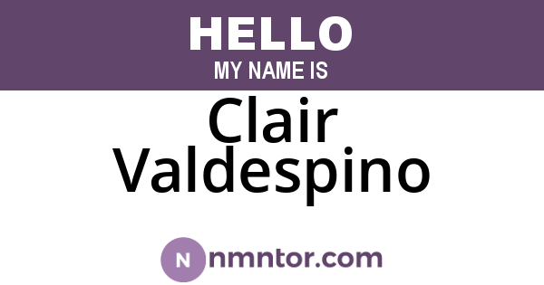 Clair Valdespino