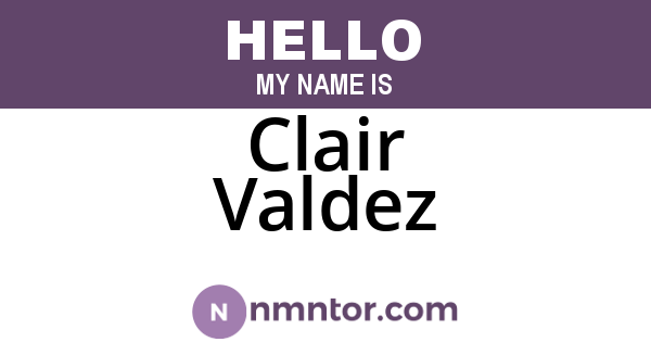 Clair Valdez