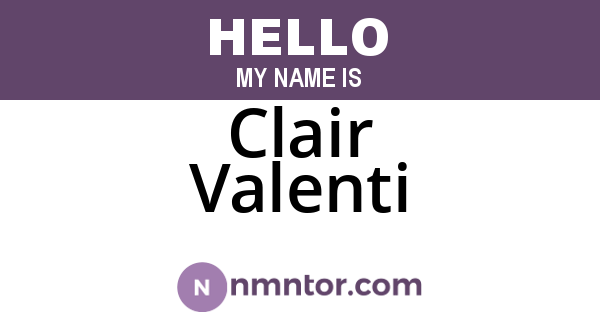 Clair Valenti