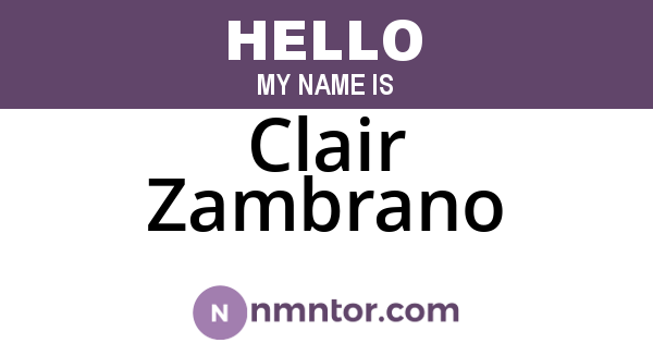 Clair Zambrano