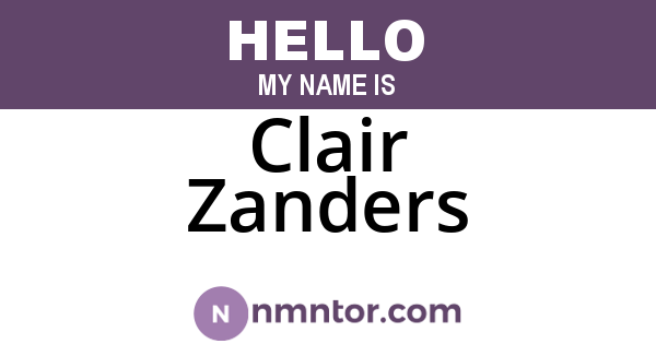 Clair Zanders