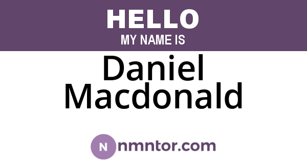 Daniel Macdonald