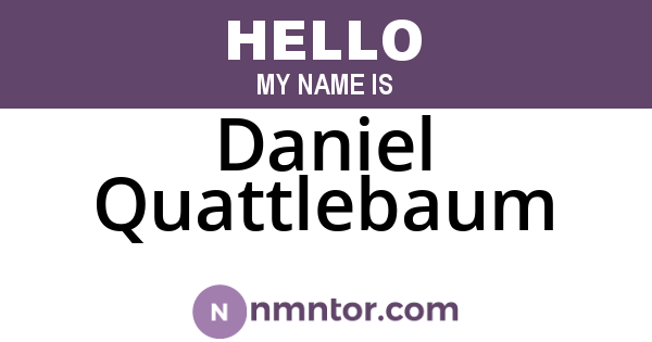 Daniel Quattlebaum