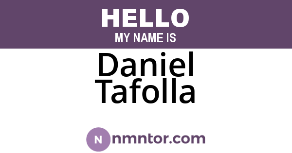 Daniel Tafolla