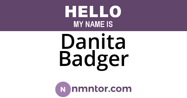 Danita Badger