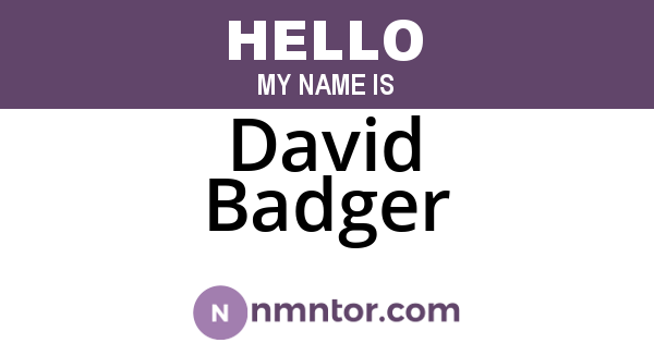 David Badger