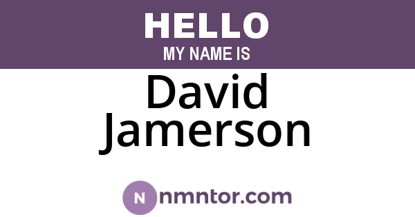David Jamerson