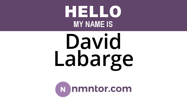 David Labarge