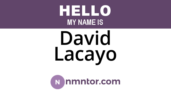 David Lacayo