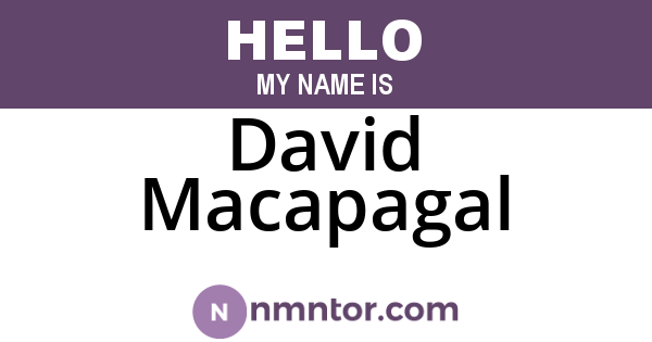 David Macapagal