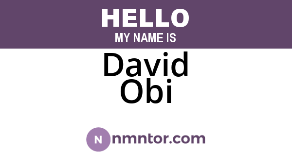 David Obi