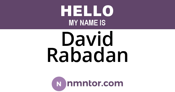 David Rabadan