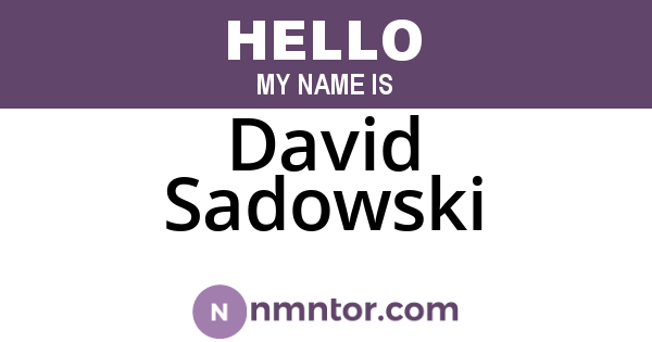 David Sadowski