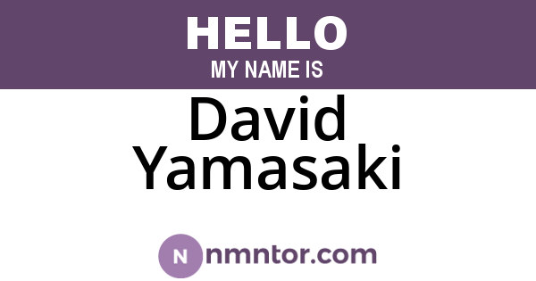 David Yamasaki