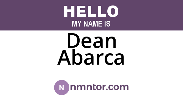 Dean Abarca