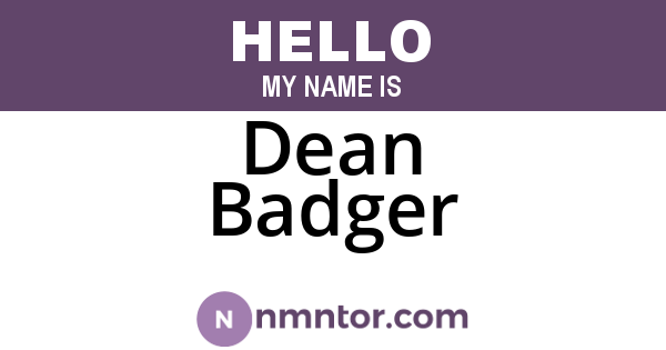 Dean Badger