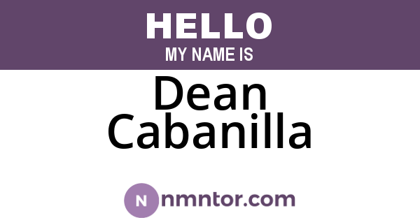 Dean Cabanilla
