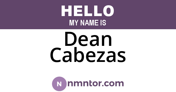 Dean Cabezas