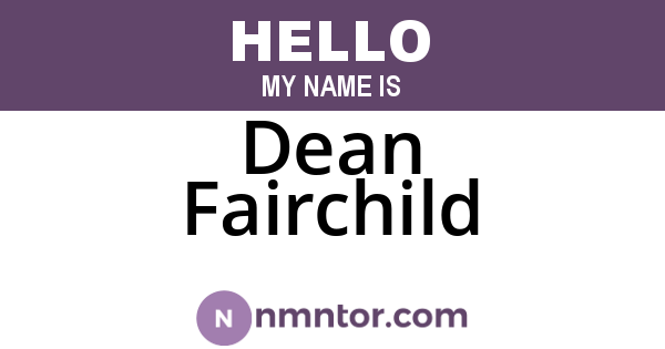 Dean Fairchild
