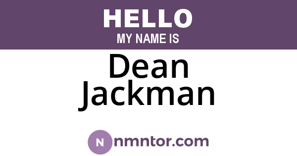 Dean Jackman