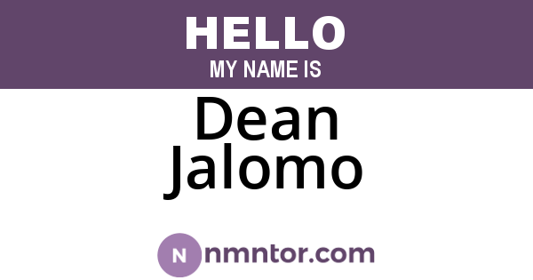 Dean Jalomo