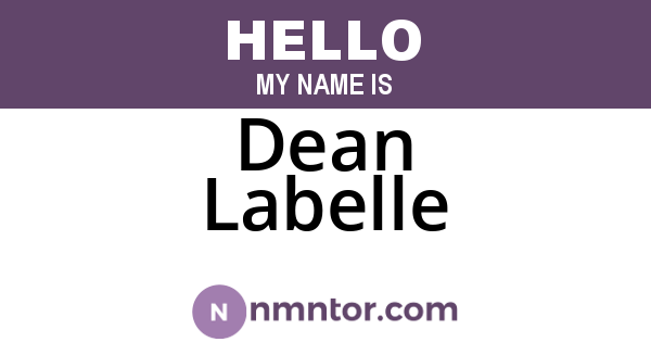 Dean Labelle