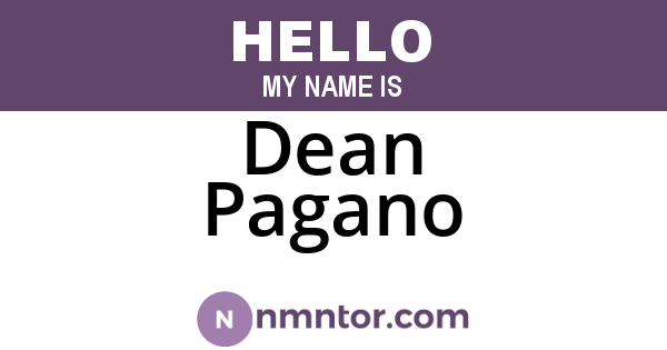 Dean Pagano