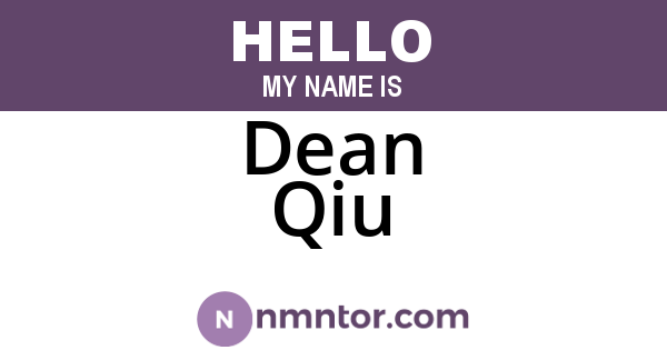 Dean Qiu