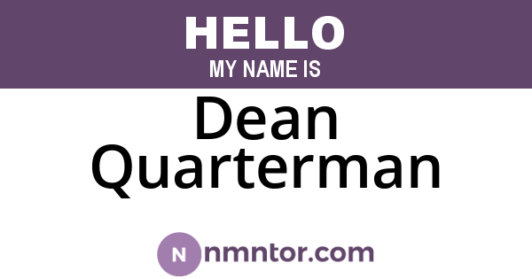 Dean Quarterman